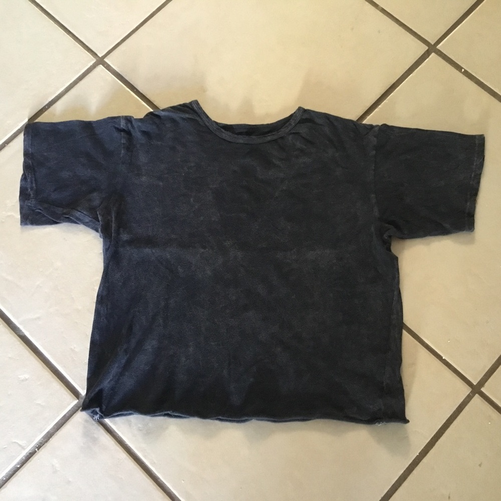 faded black acid wash shirt